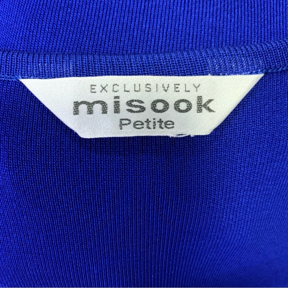 Exclusively Misook Petite Cobalt Blue Stretch Knit Open Front Sweater Vest 2XLP - Picture 7 of 7